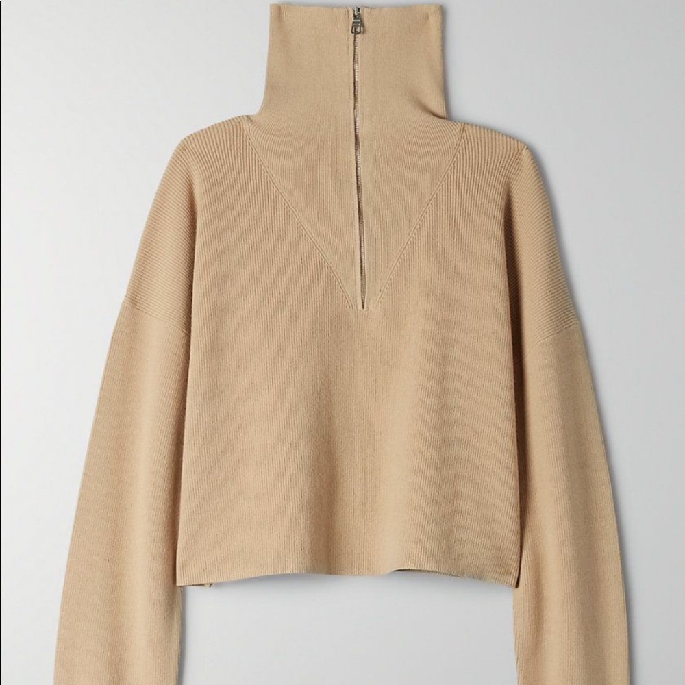 Babaton Tan Turtleneck Sweater